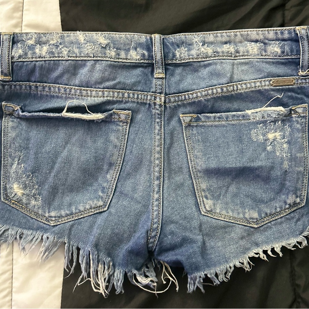 Distressed Denim Shorts
